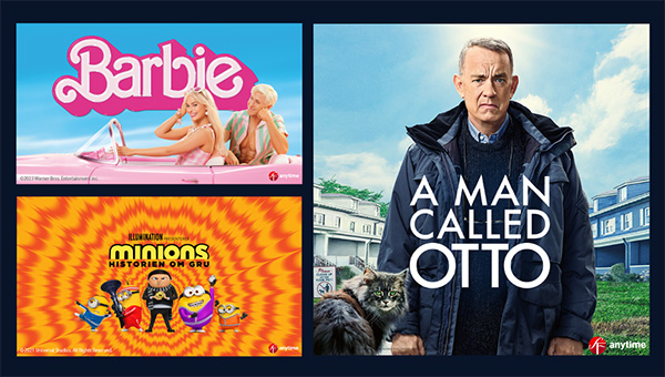 Barbie, Minions og A man called Otto er populære titler tilgjengelig for leie i Allente-appen med SF Anytime
