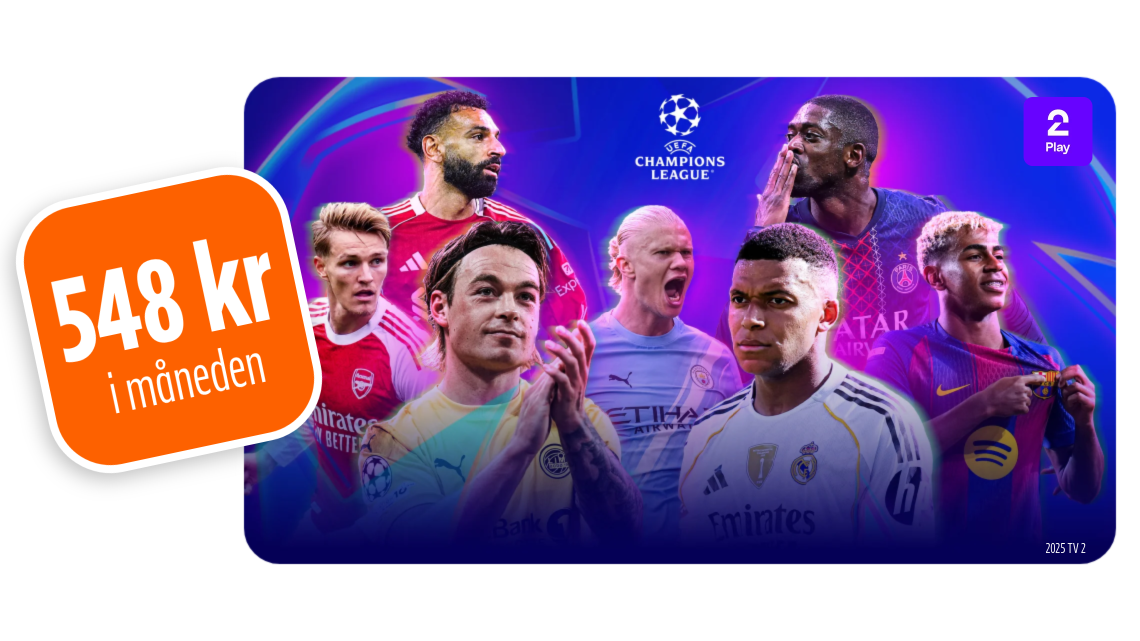 Stream champions league med allente og tv 2 play premium