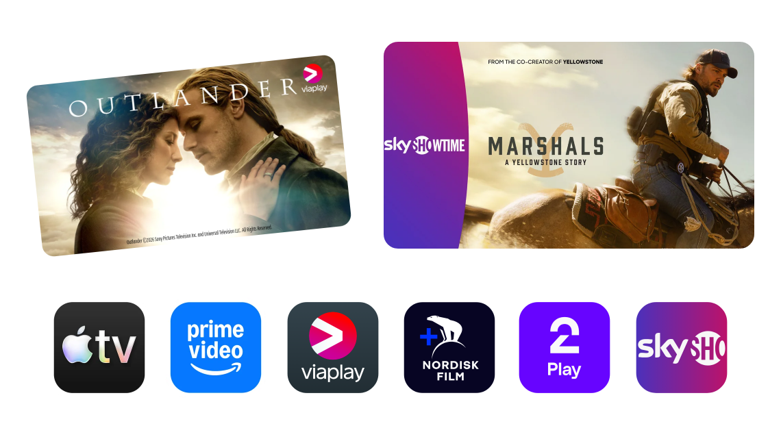 Se sport, filmer, serier og direkte-TV med Allente og bredbånds-TV.