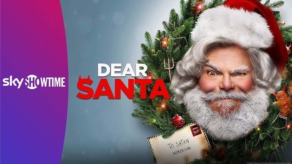 Se den nye julefilmen "Dear Santa" med Jack Black i hovedrollen som satan med SkyShowtime i Allente-appen!