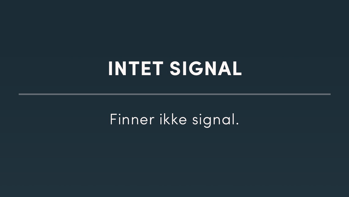 Intet signal