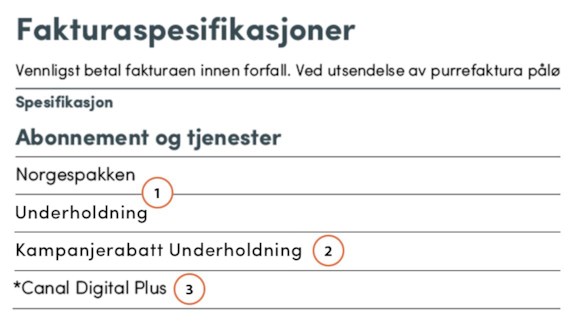 Abonnement og tjenester