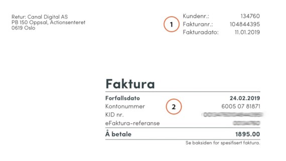 Fakturaforklaring