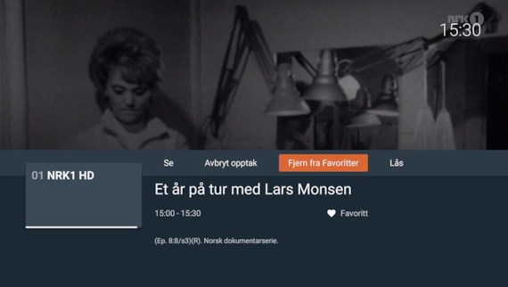 Fjern fra favoritter