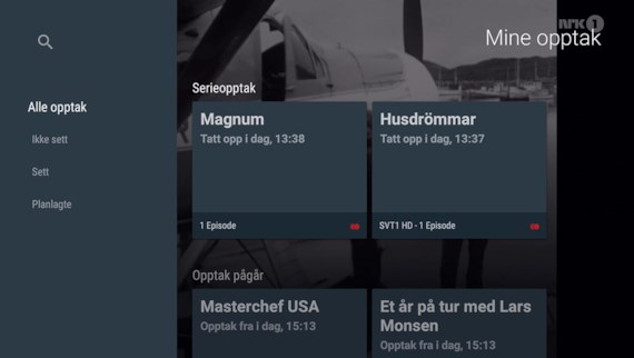 Mine opptak Serieopptak