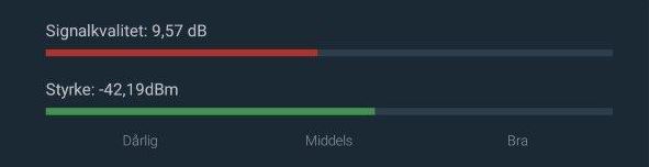 Signalmåler dårlig kvalitet